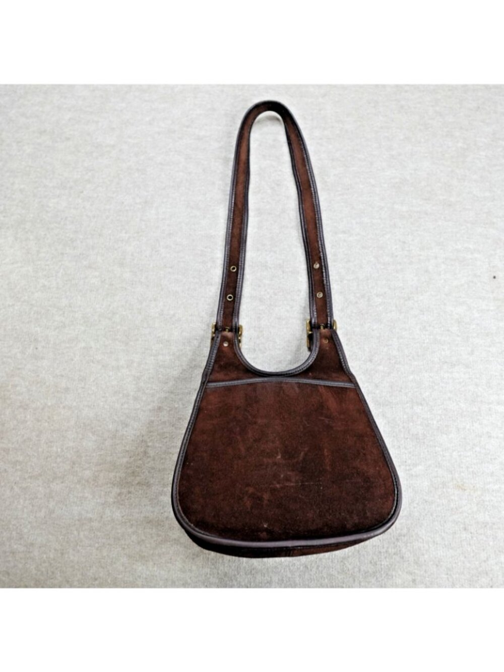 Coach Bag Brown Leather Suede Satchel Adjustable 9014 Vintage Glove Tanned - Picture 6 of 16
